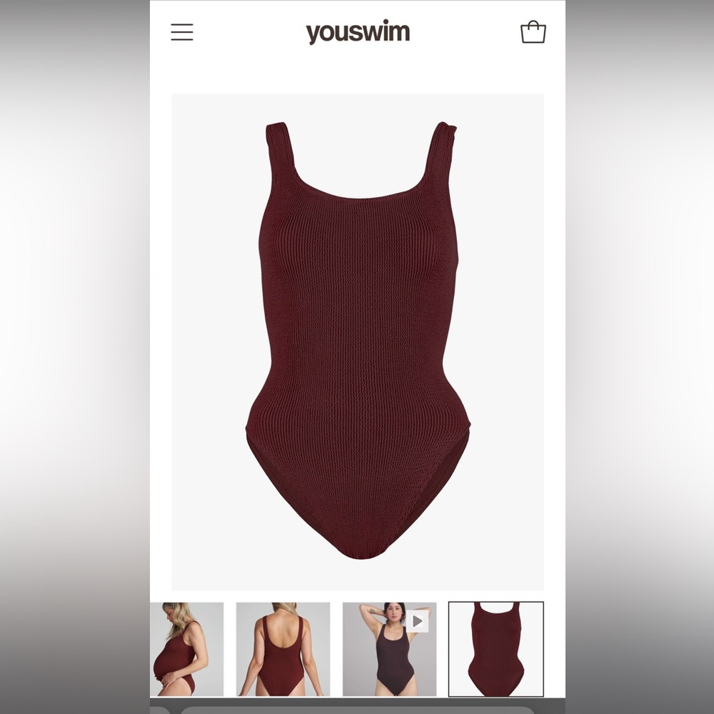 Burgundy One-Piece Swimsuit